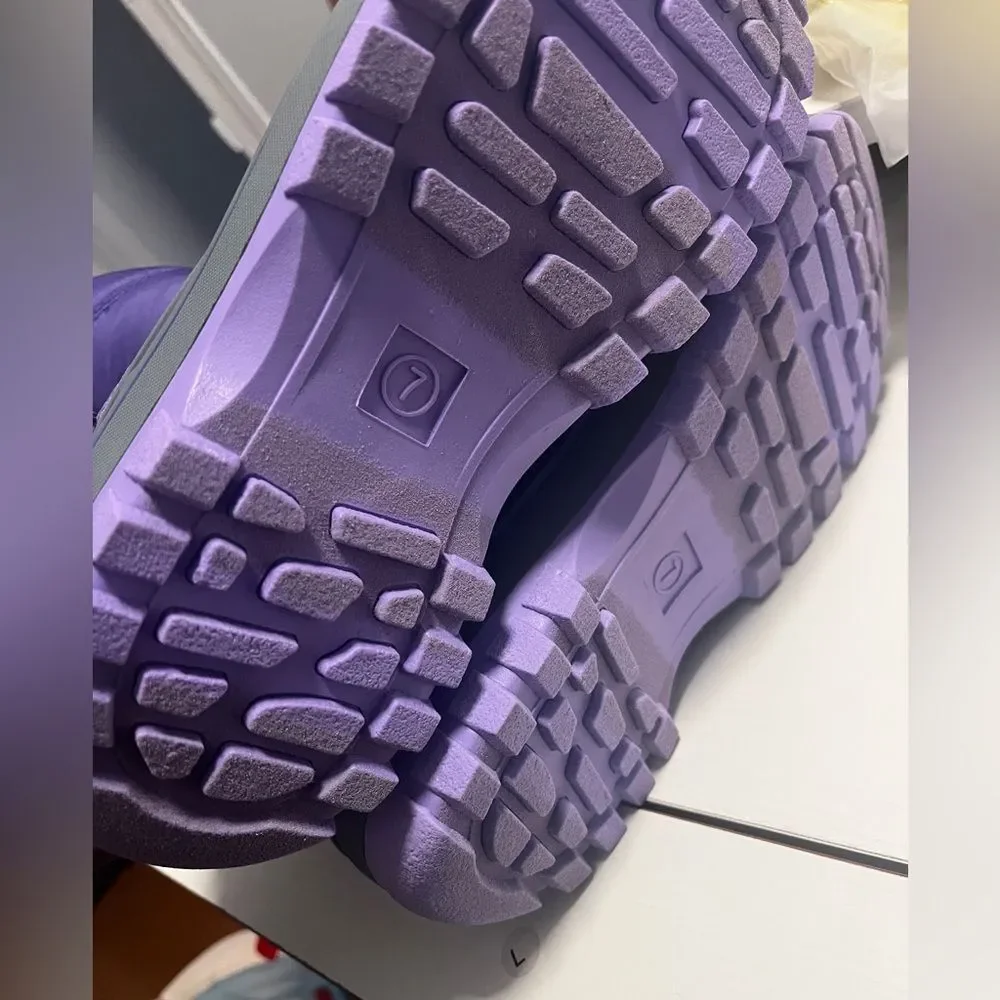 NEW Lands' End Purple Snow Boots Flurry Max  Youth girl Sz 7 Womns 8.5 EU 39